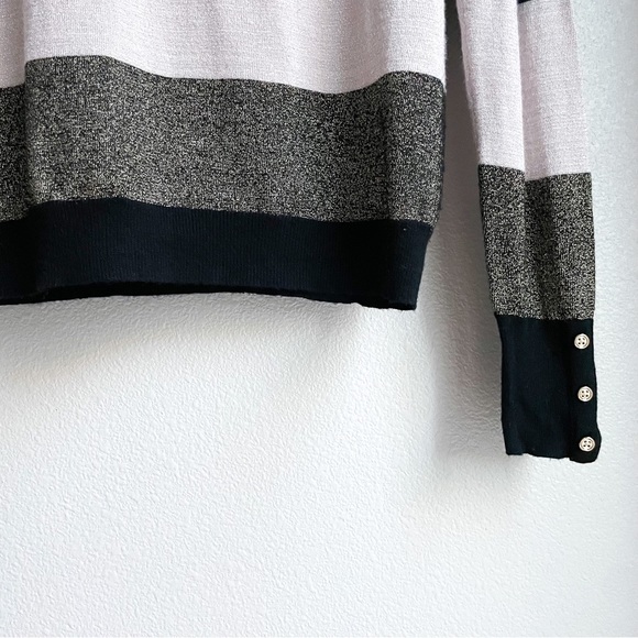 Ann Taylor - Turtleneck Sweater Holiday Sparkle Colorblock - Picture 5 of 7